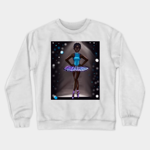 Ballerina Noor #2 - beautiful  black ballerina with corn rows Crewneck Sweatshirt by Artonmytee